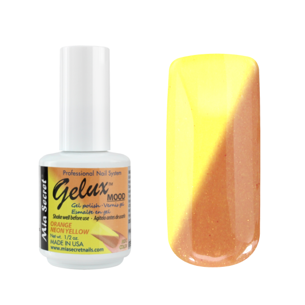 Gelux mood orange neon yellow 15ml.