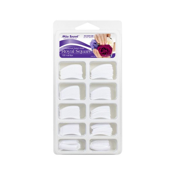 Royal square tips ultra white 100uni.