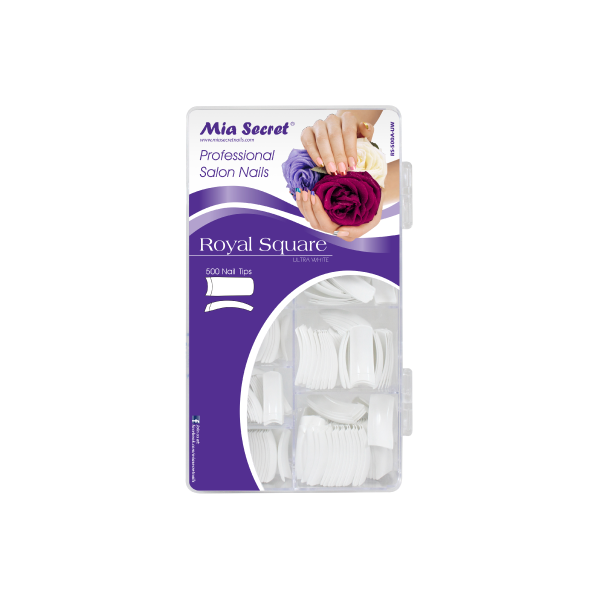 Royal square tips ultra white 500uni.