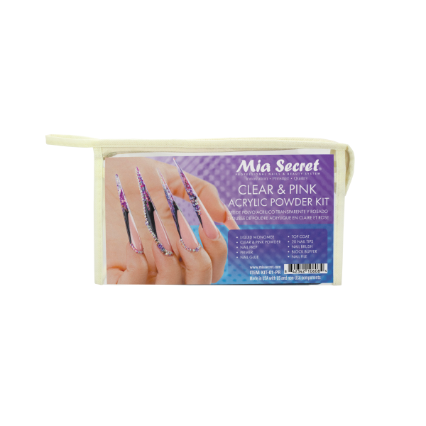 Acrylic powder kit clear & pink
