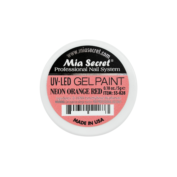 Gel paint neon orange red 5gr.