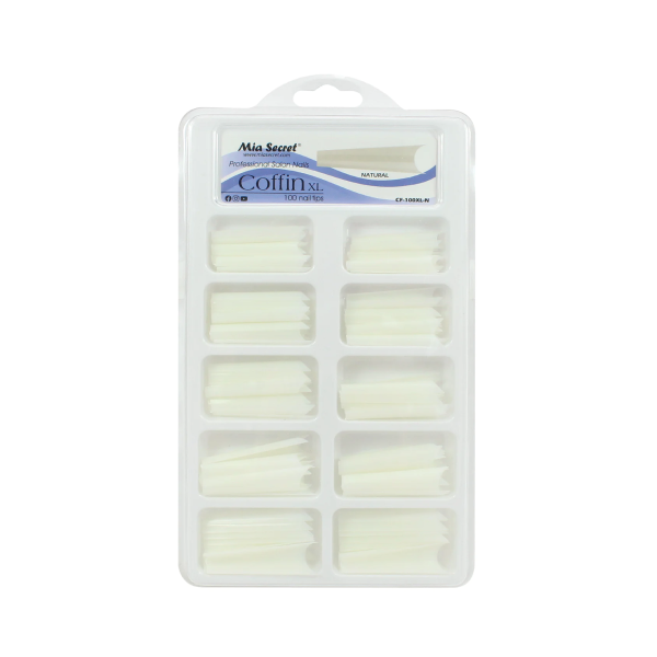 Extra long nail tip coffin natural