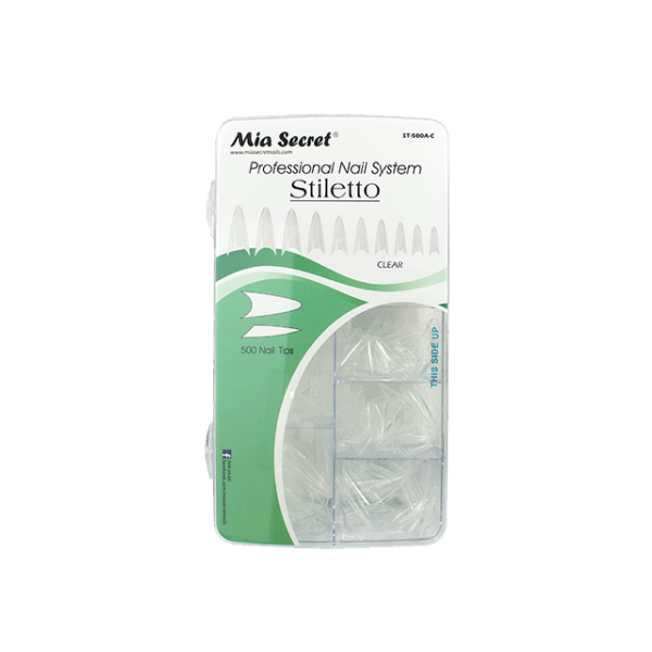 Stiletto tips clear 500tips