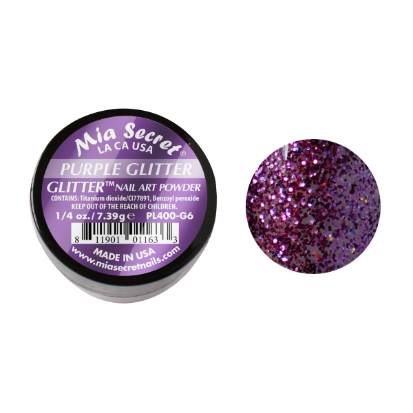Purple glitter 7.39g.