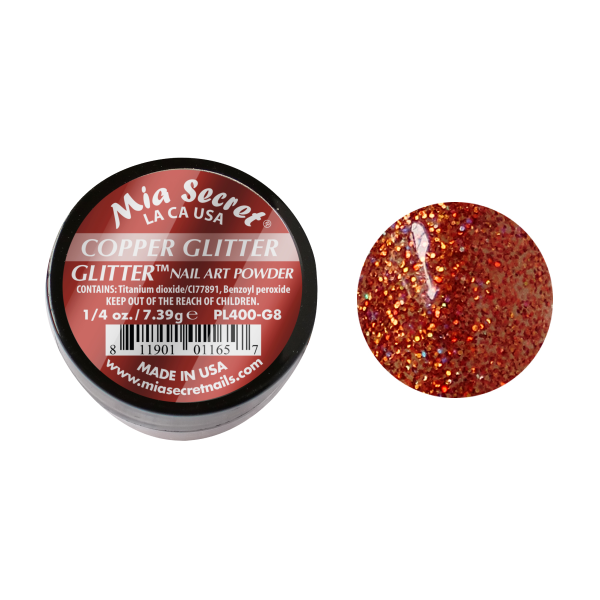 Copper glitter 7.39g.