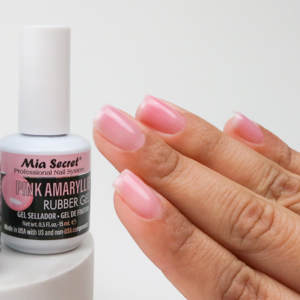 Rubber top gel pink amaryllis 15ml - Imagen 2