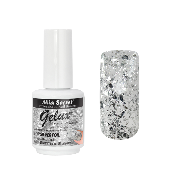Gelux top silver foil 15ml.
