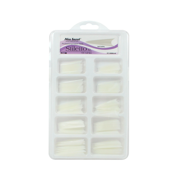 Stiletto tips natural XL 100uni.