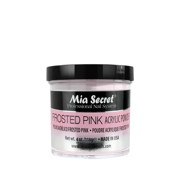 Polvo acrílico frosted pink 118 g.